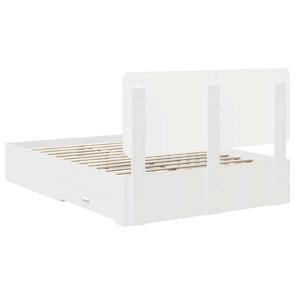 Struttura del letto Bianco 140 x 200 cm Legno multistrato | homemem39