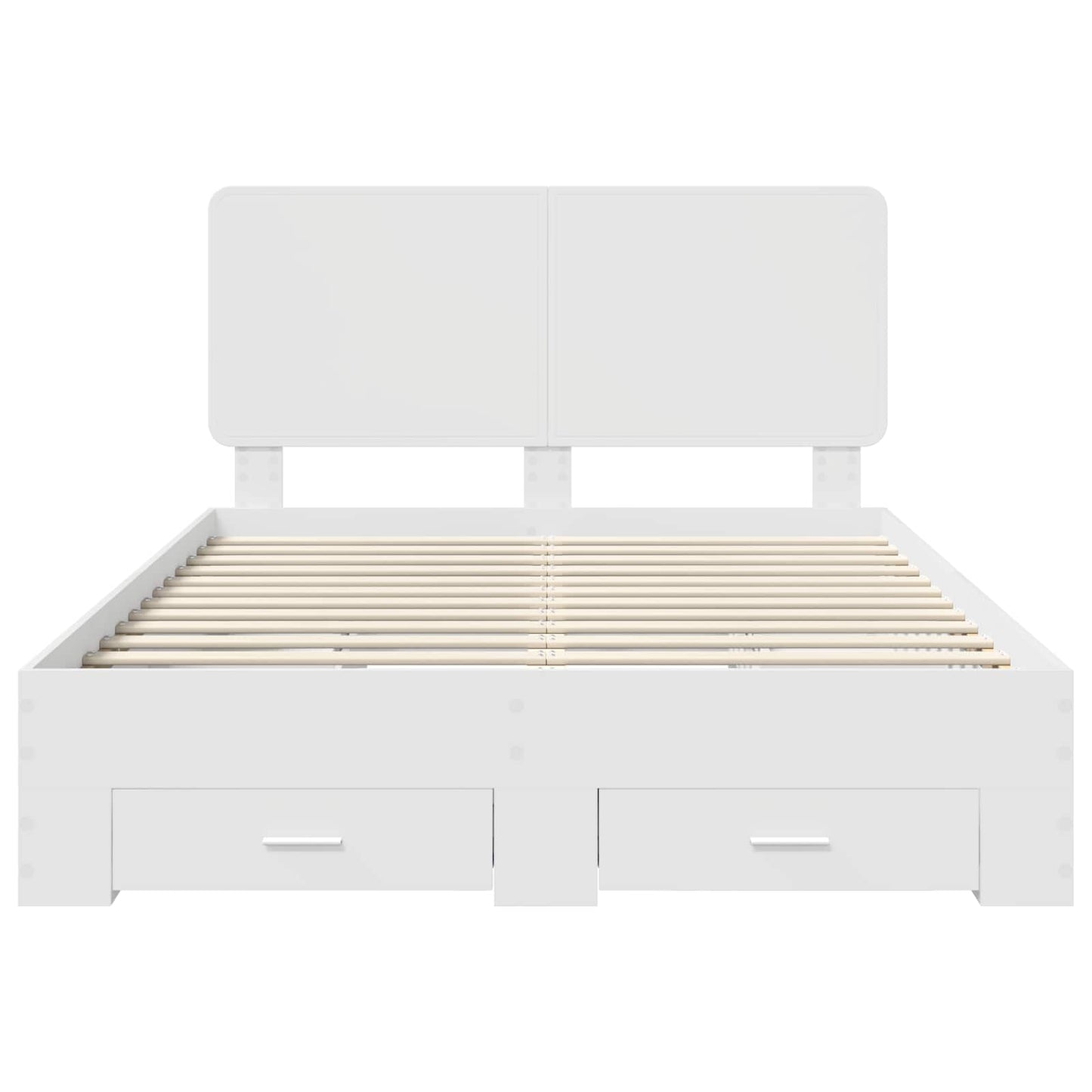 Struttura del letto Bianco 140 x 200 cm Legno multistrato | homemem39