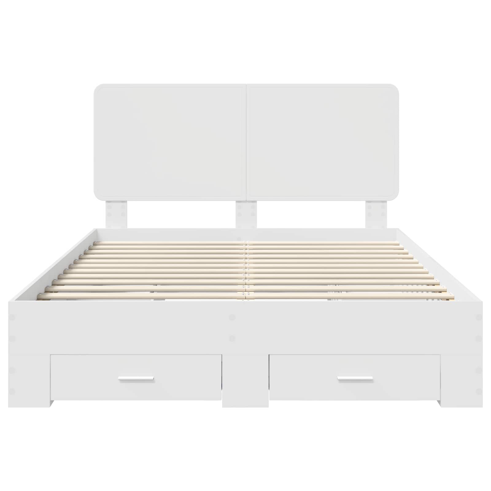 Struttura del letto Bianco 140 x 200 cm Legno multistrato | homemem39