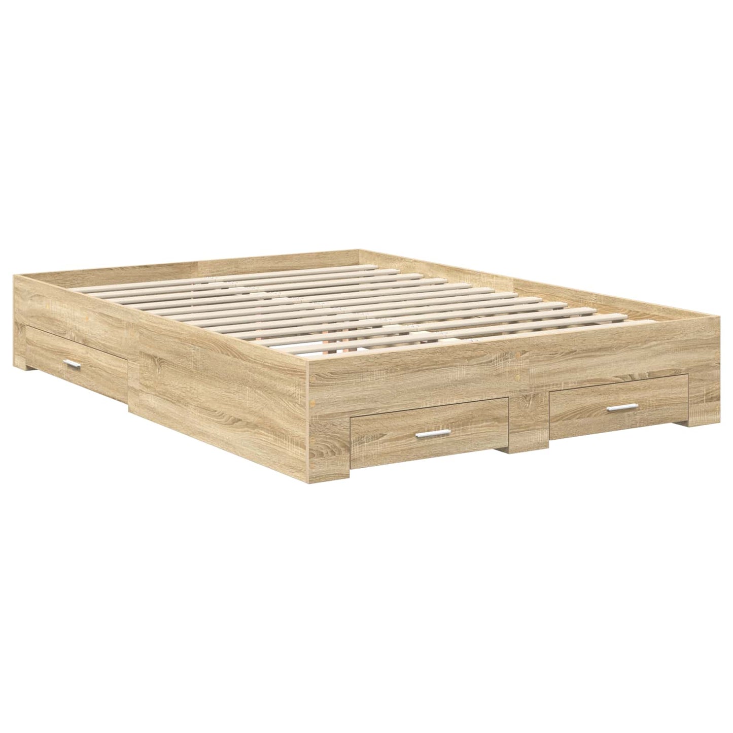 Struttura del letto con testiera Rovere Sonoma 140 x 190 cm | homemem39