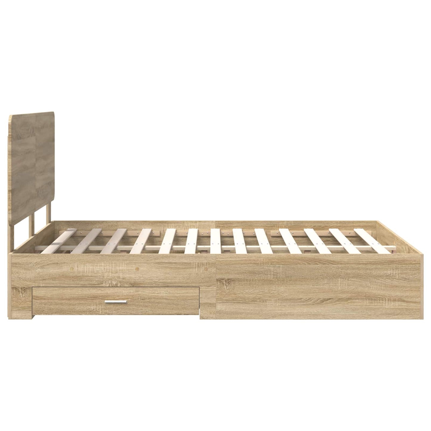 Struttura del letto con testiera Rovere Sonoma 140 x 190 cm | homemem39