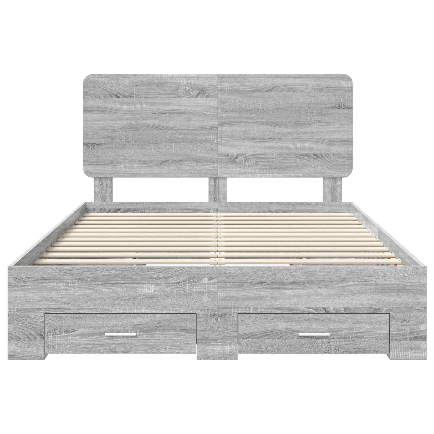 Struttura del letto con testiera Grigio Sonoma 140 x 190 cm | homemem39