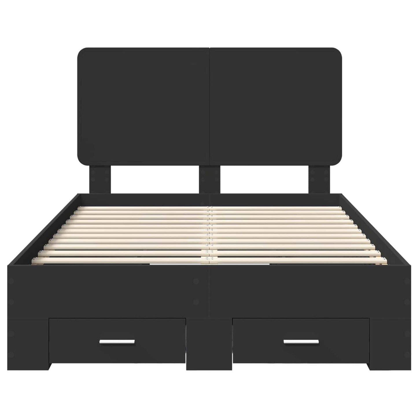 Struttura del letto Nero 135 x 190 cm Legno multistrato | homemem39