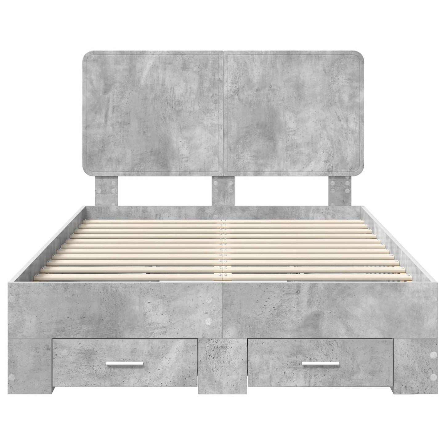 Struttura del letto con testiera Grigio cemento 135 x 190 cm | homemem39