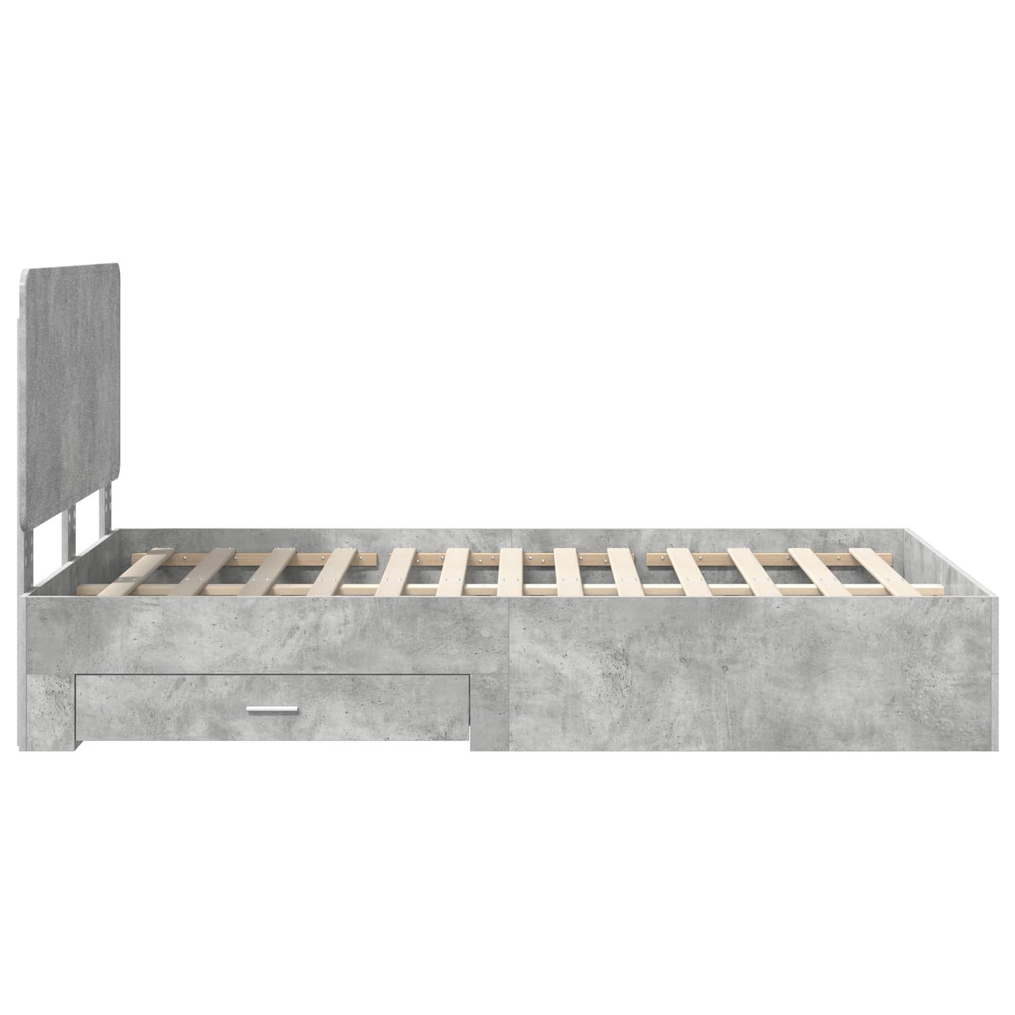 Struttura del letto con testiera Grigio cemento 135 x 190 cm | homemem39