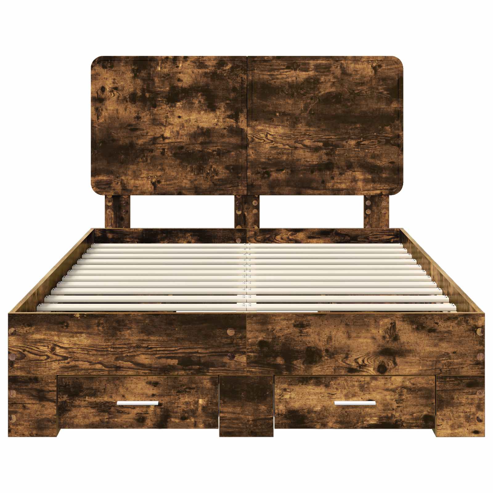 Struttura del letto Rovere fumé 135 x 190 cm Legno multistrato | homemem39