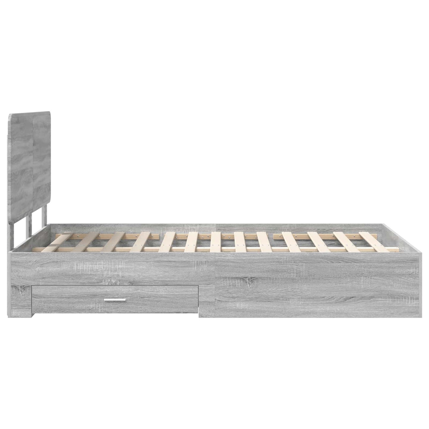 Struttura del letto con testiera Grigio Sonoma 135 x 190 cm | homemem39