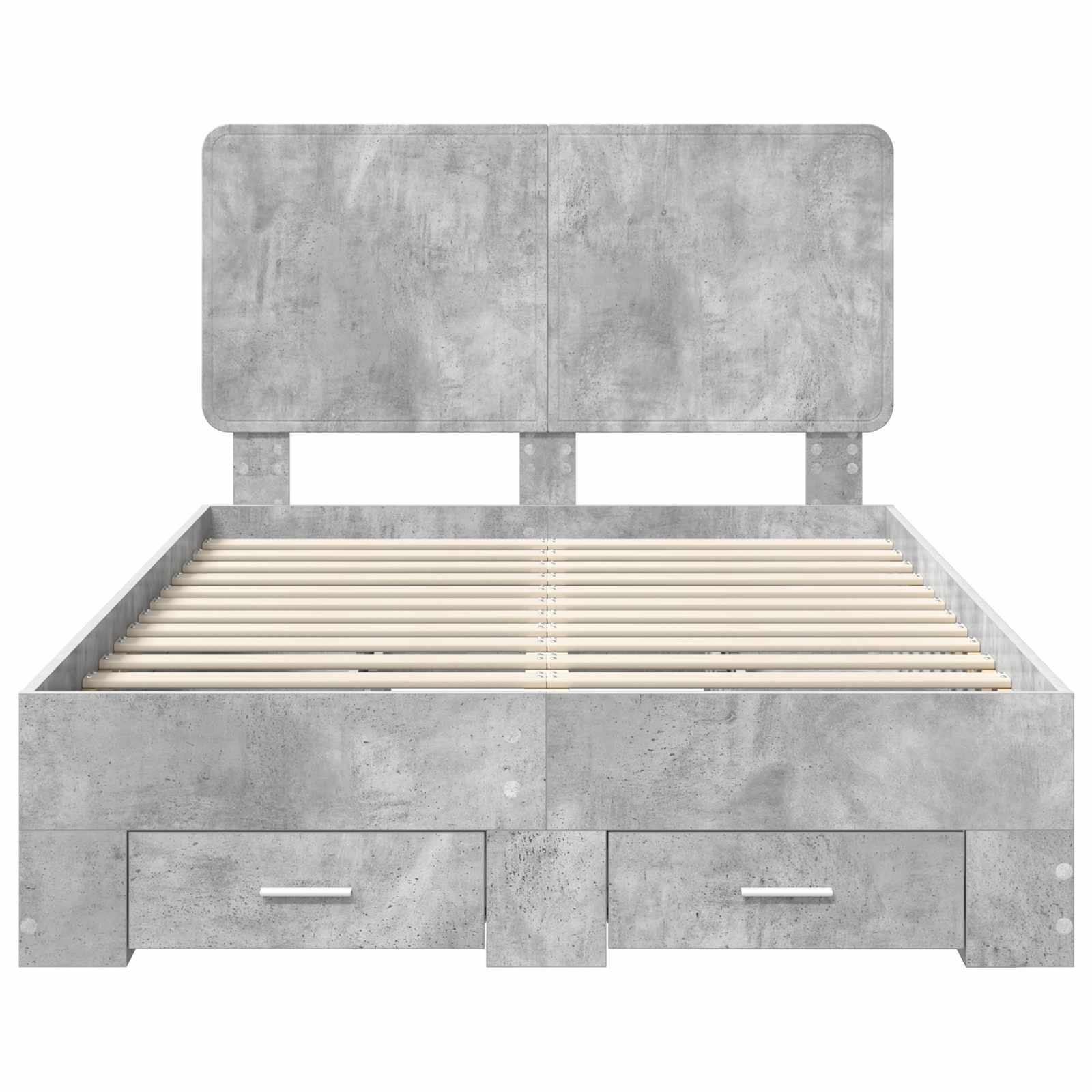 Struttura del letto con testiera Grigio cemento 120 x 200 cm | homemem39