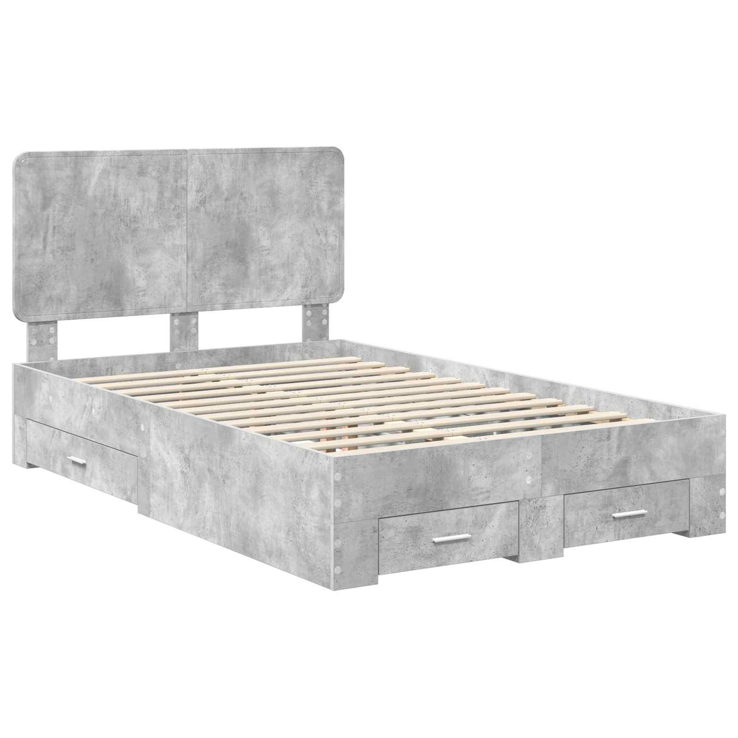 Struttura del letto con testiera Grigio cemento 120 x 190 cm | homemem39