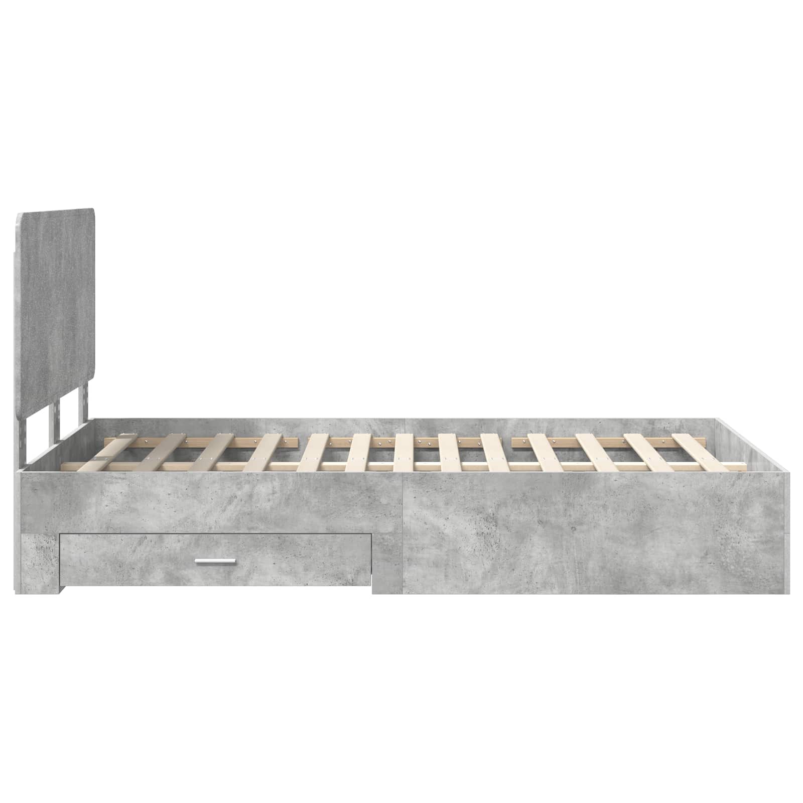 Struttura del letto con testiera Grigio cemento 120 x 190 cm | homemem39
