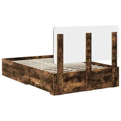Struttura del letto Rovere fumé 120 x 190 cm Legno multistrato | homemem39