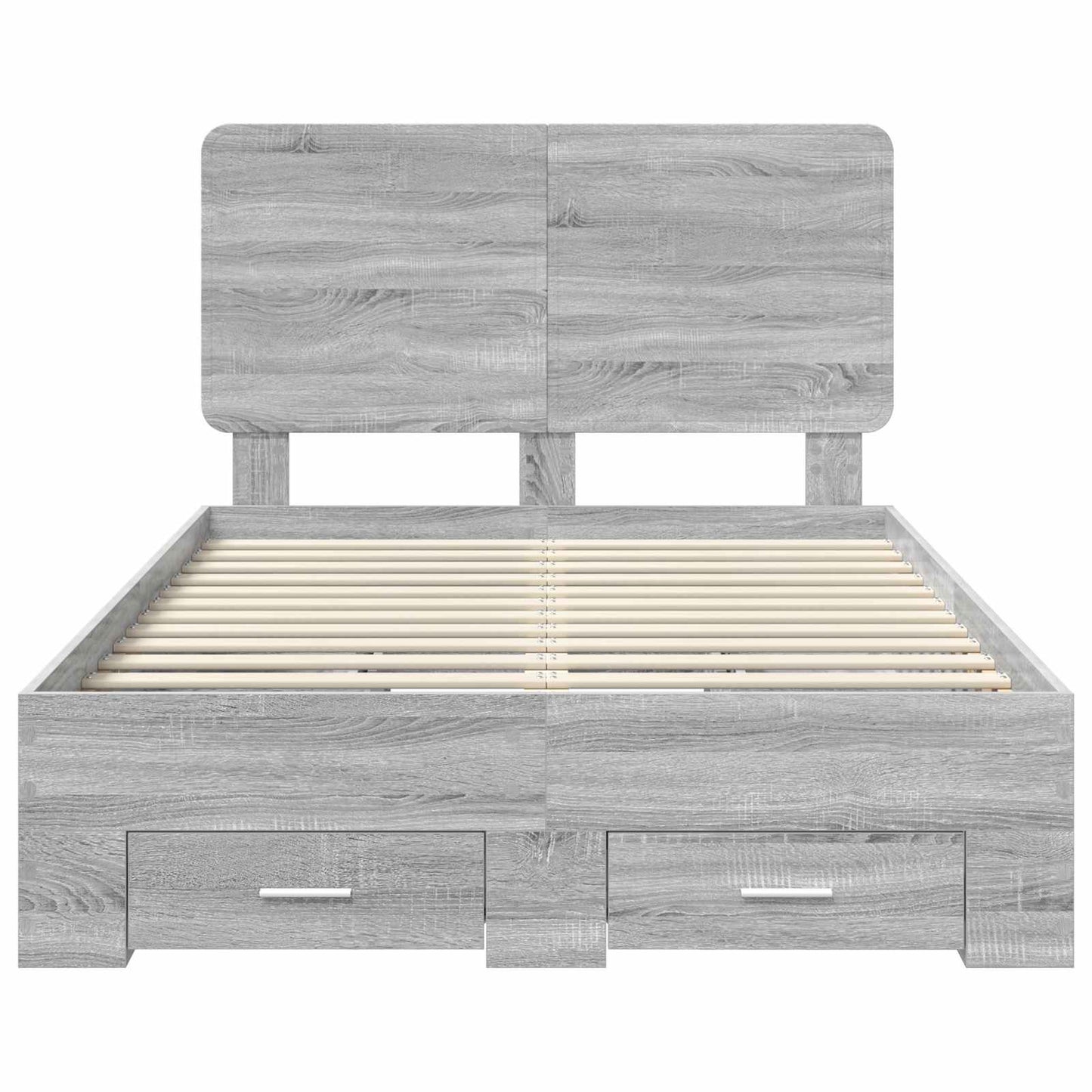 Struttura del letto con testiera Grigio Sonoma 120 x 190 cm | homemem39