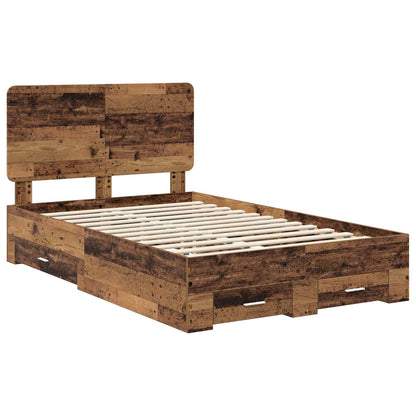 Struttura del letto con testiera Legno vecchio 120 x 190 cm | homemem39