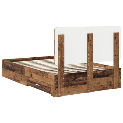 Struttura del letto con testiera Legno vecchio 120 x 190 cm | homemem39