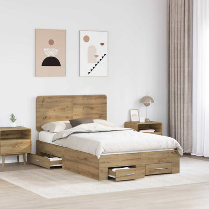 Struttura del letto Rovere artigianale 120 x 190 cm | homemem39