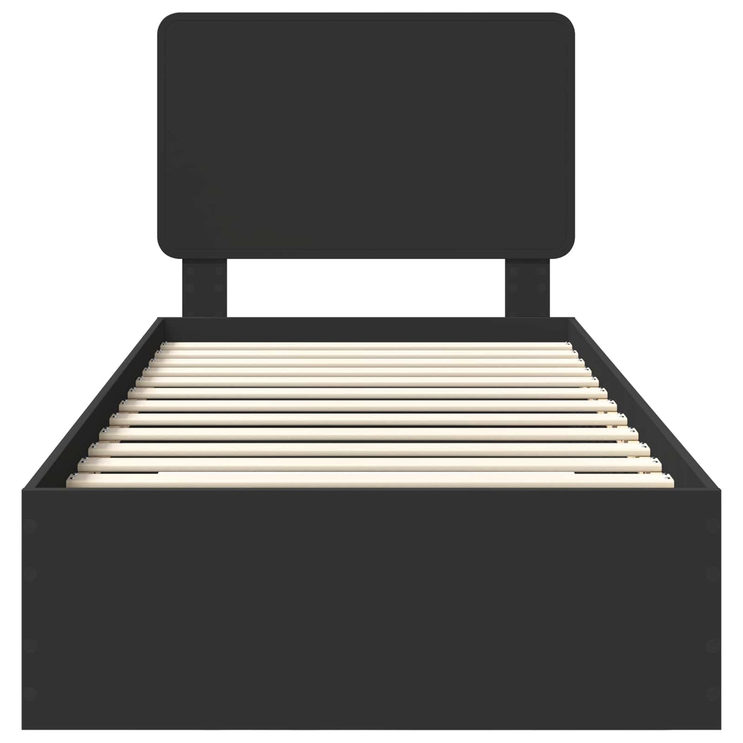 Struttura del letto Nero 100 x 200 cm Legno multistrato | homemem39