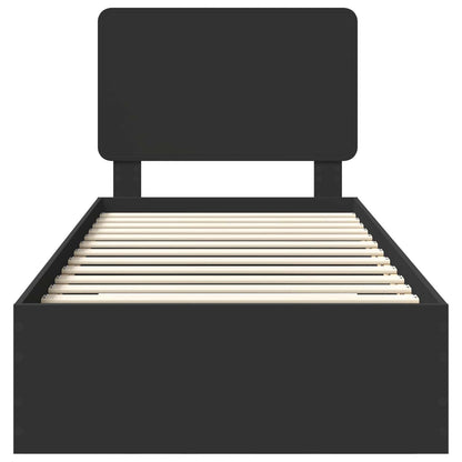 Struttura del letto Nero 100 x 200 cm Legno multistrato | homemem39