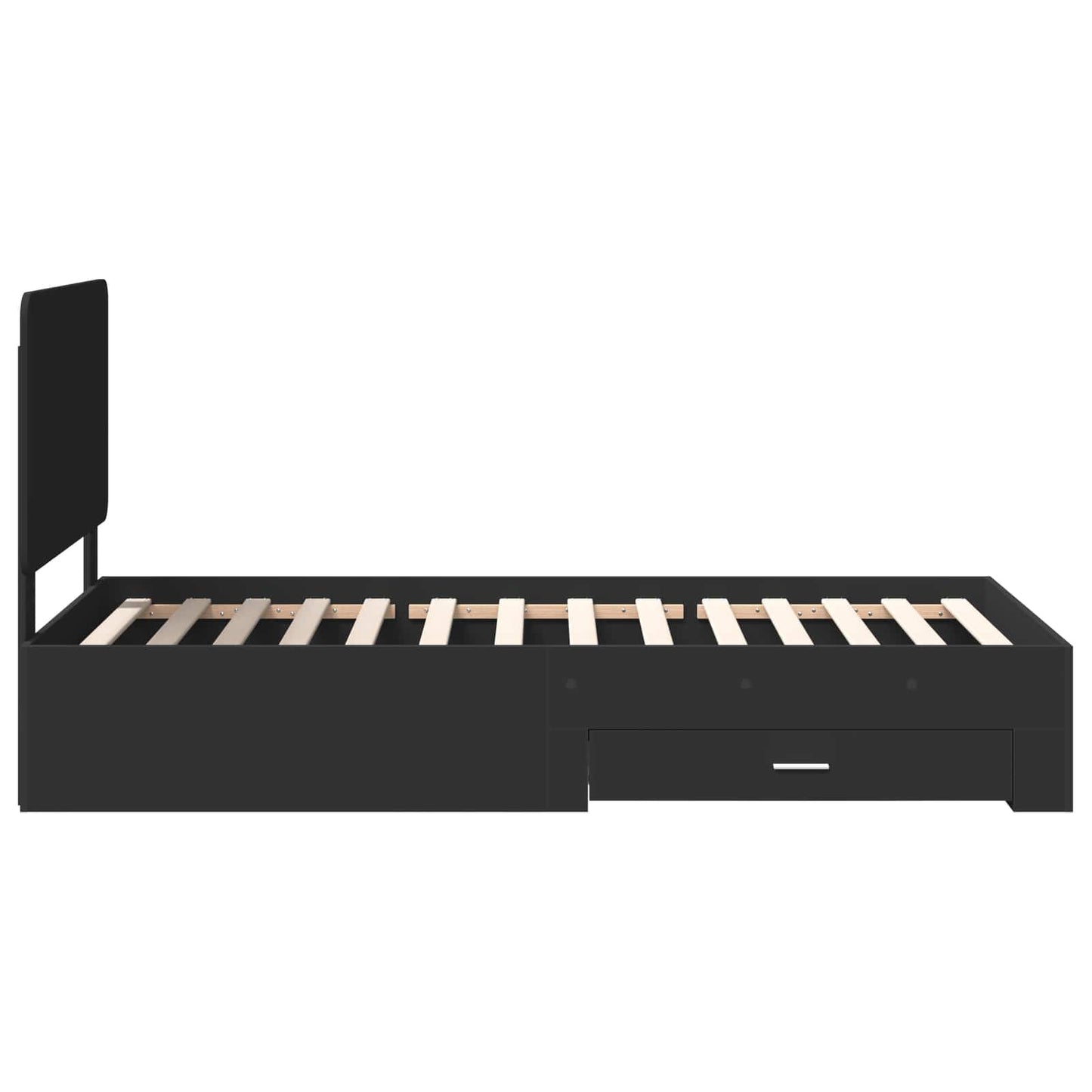 Struttura del letto Nero 100 x 200 cm Legno multistrato | homemem39