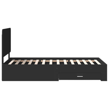 Struttura del letto Nero 100 x 200 cm Legno multistrato | homemem39