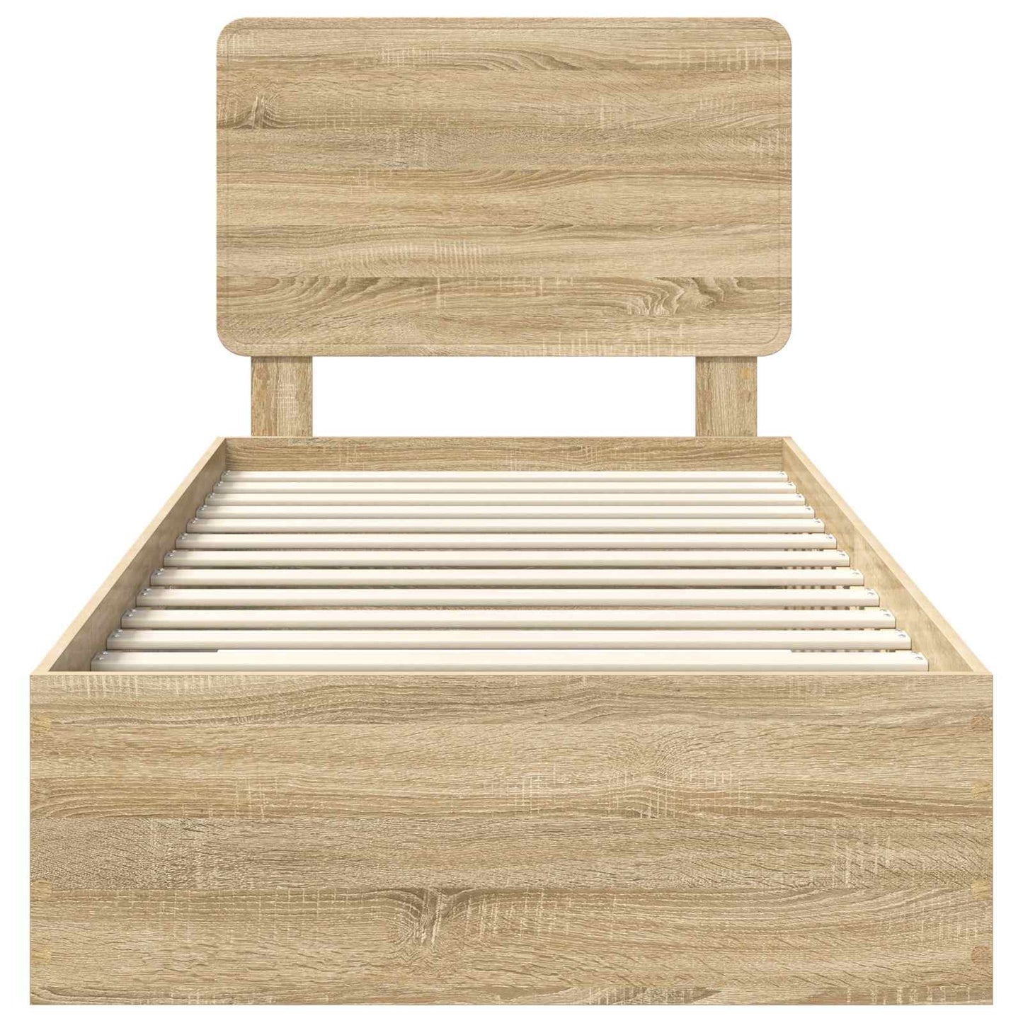 Struttura del letto con testiera Rovere Sonoma 100 x 200 cm | homemem39