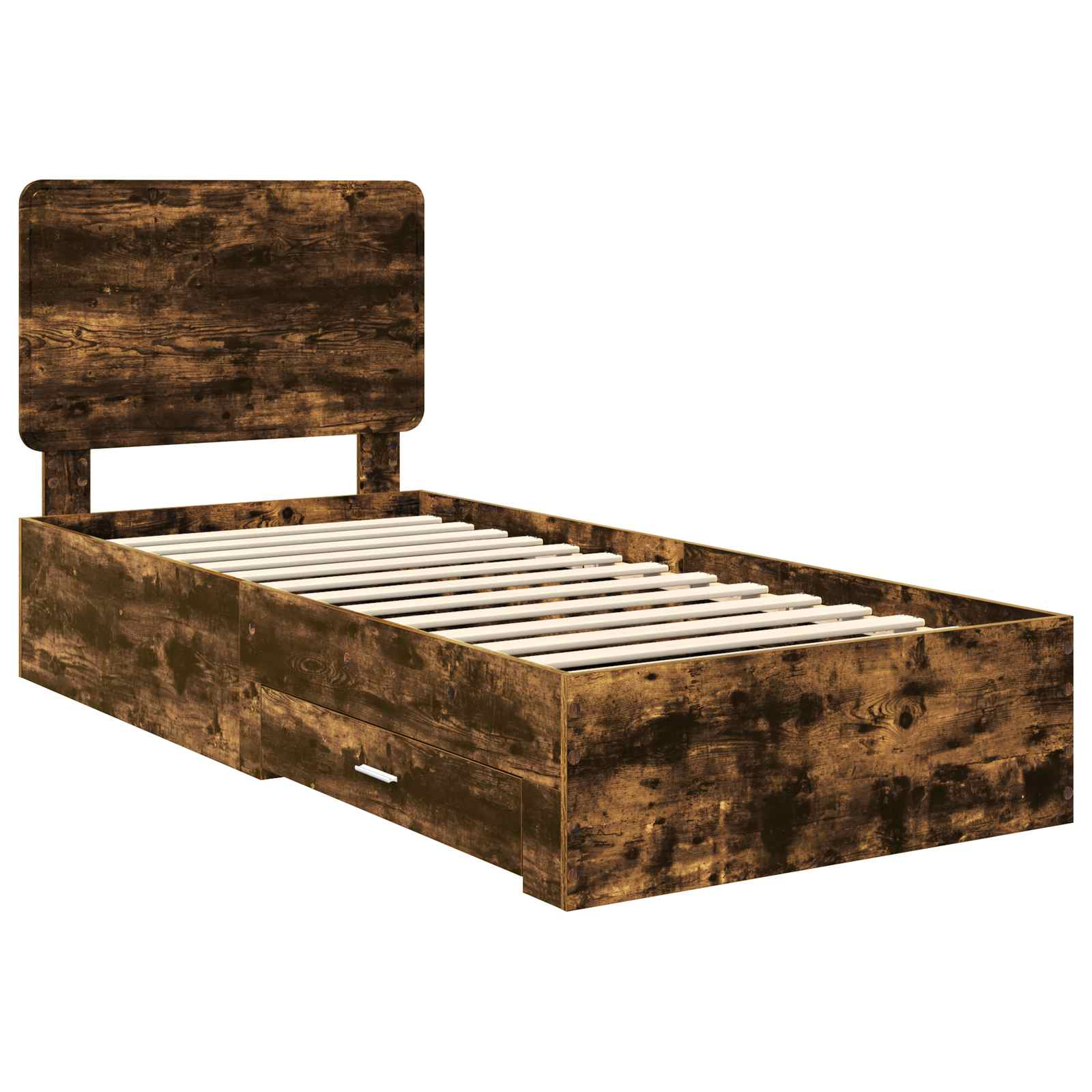 Struttura del letto Rovere fumé 100 x 200 cm Legno multistrato | homemem39
