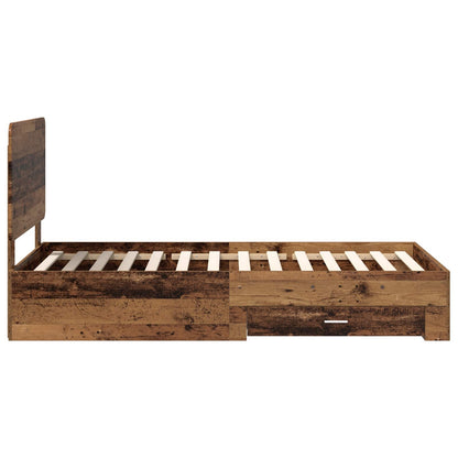 Struttura del letto con testiera Legno vecchio 100 x 200 cm | homemem39