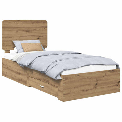 Struttura del letto Rovere artigianale 100 x 200 cm | homemem39