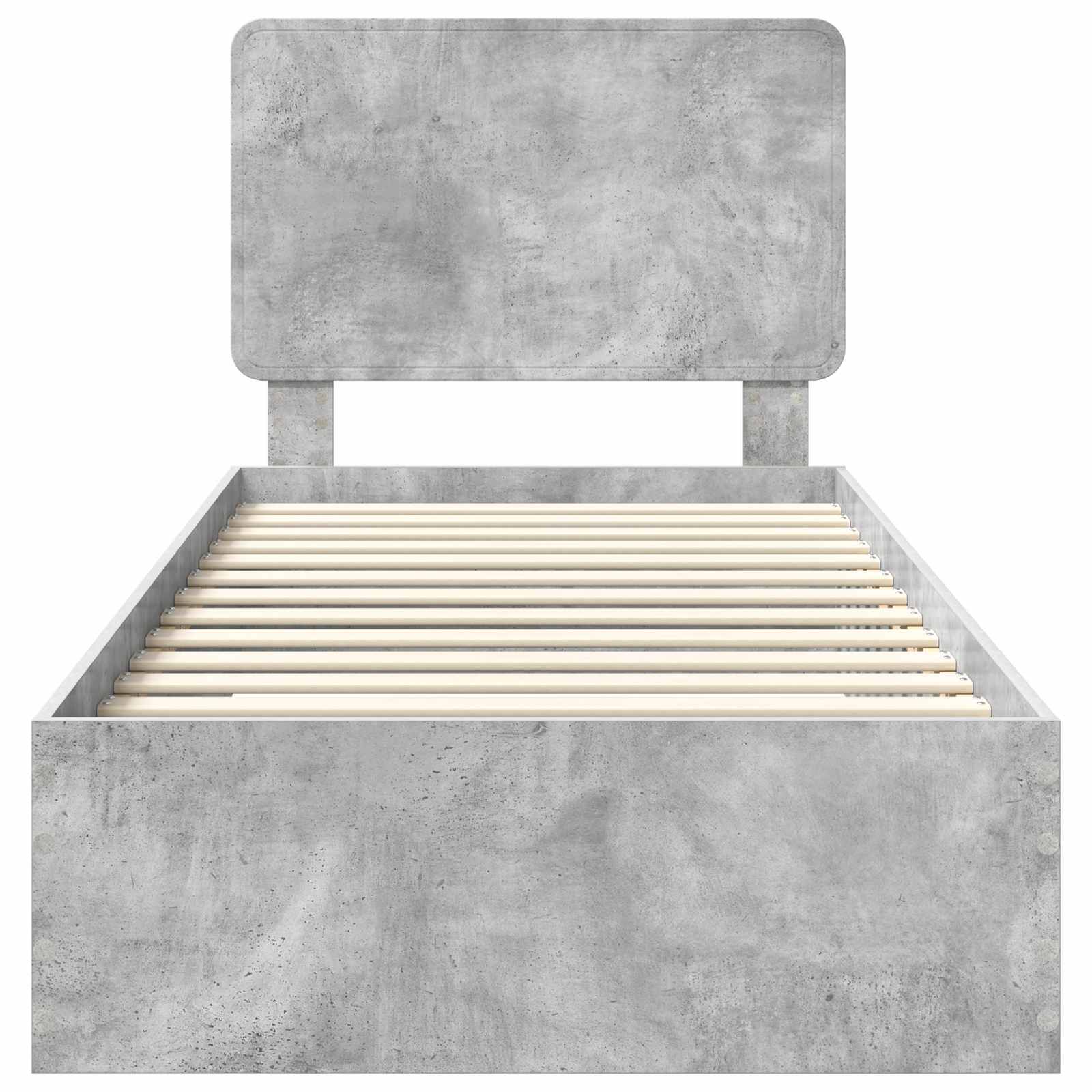 Struttura del letto con testiera Grigio cemento 90 x 200 cm | homemem39