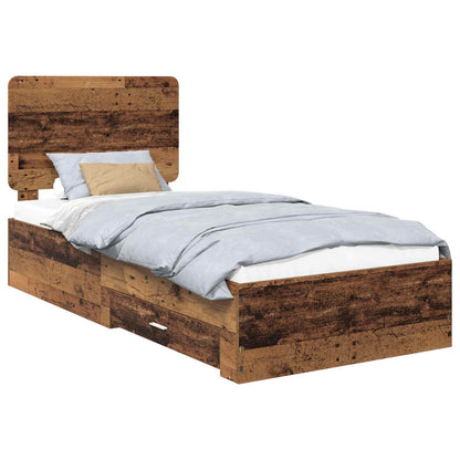 Struttura del letto Legno vecchio 90 x 200 cm Legno multistrato | homemem39