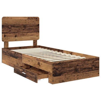 Struttura del letto Legno vecchio 90 x 200 cm Legno multistrato | homemem39