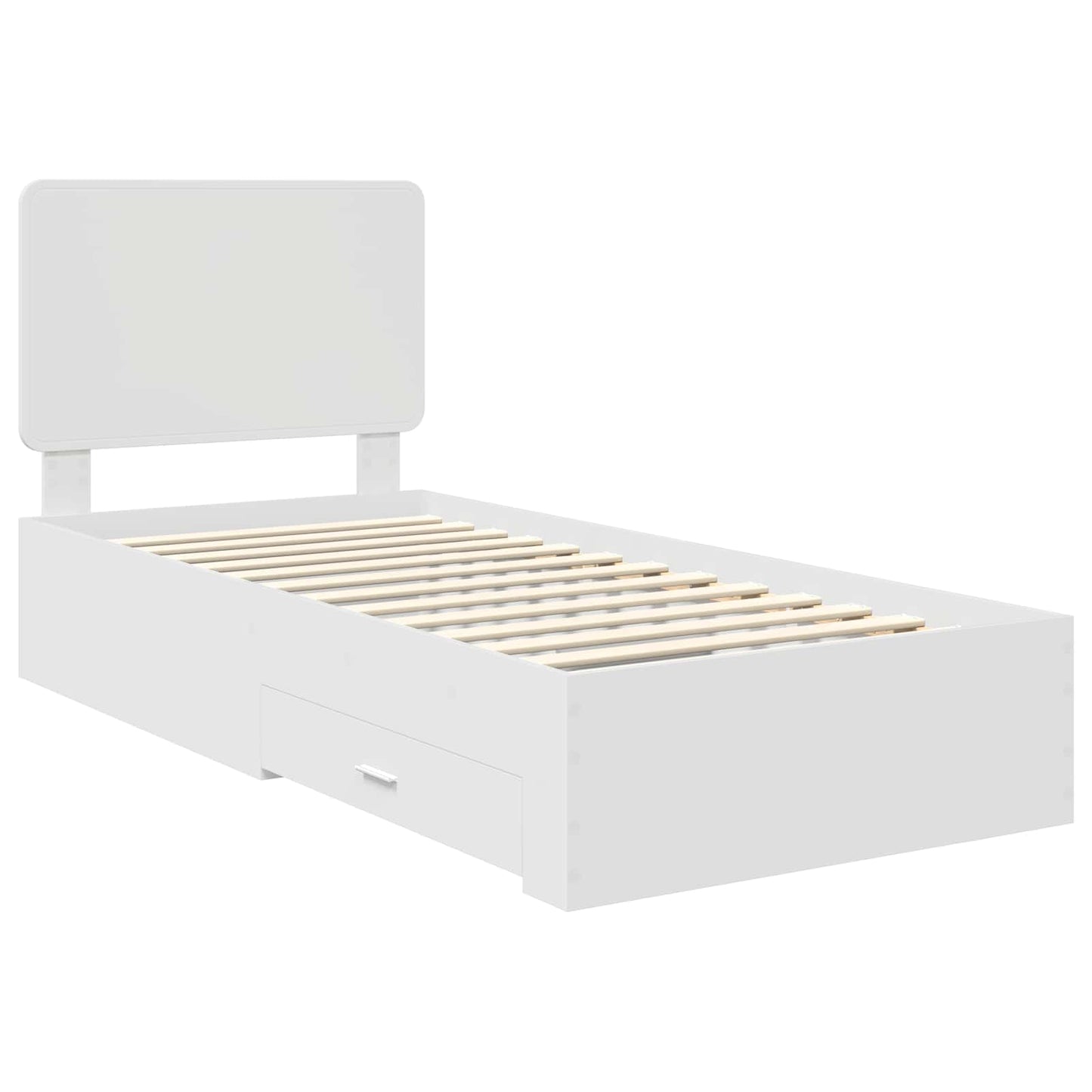 Struttura del letto Bianco 90 x 190 cm Legno multistrato | homemem39