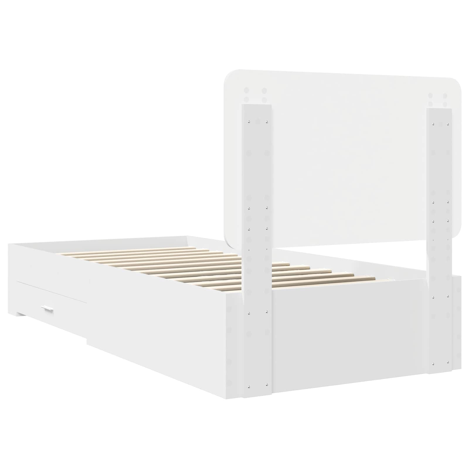 Struttura del letto Bianco 90 x 190 cm Legno multistrato | homemem39