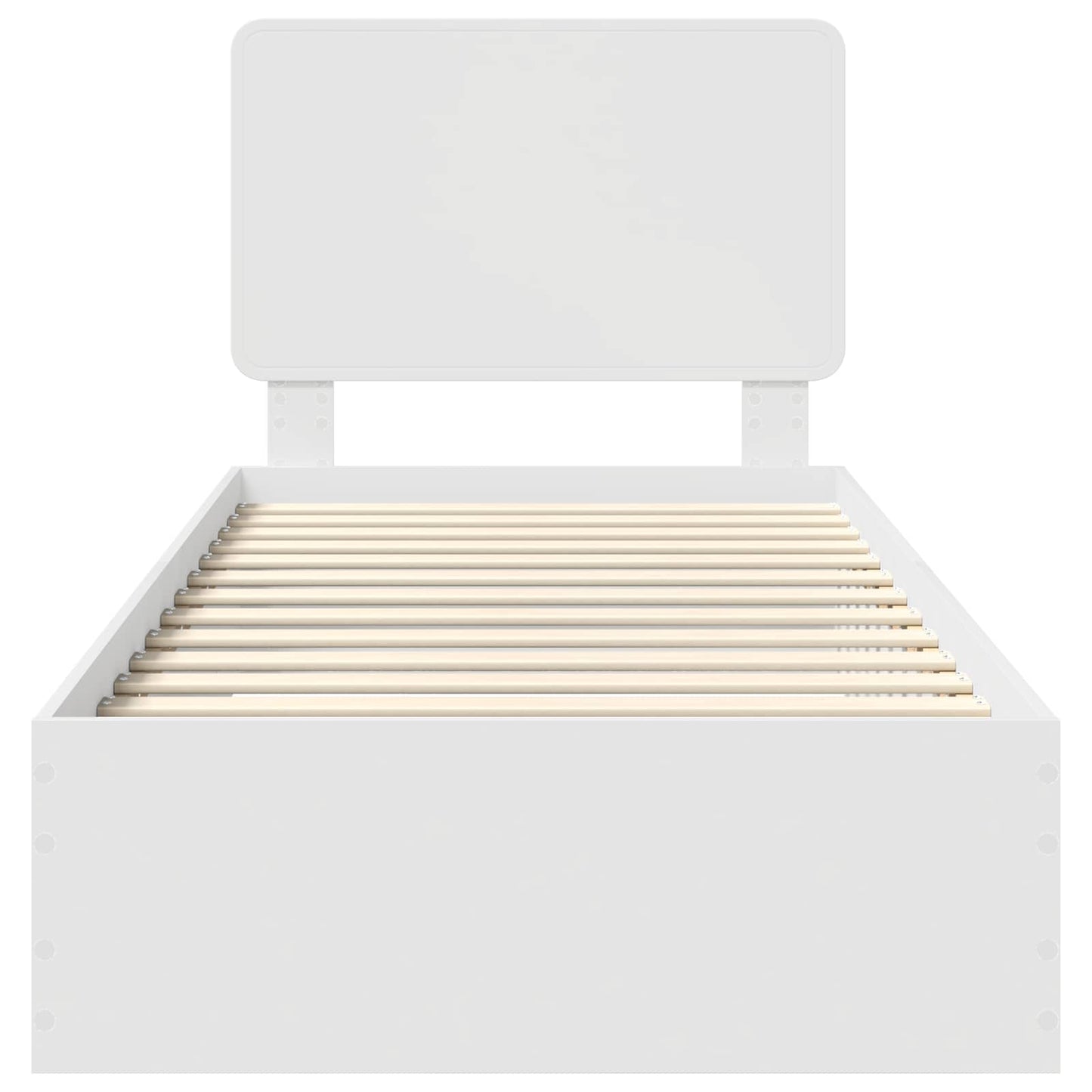 Struttura del letto Bianco 90 x 190 cm Legno multistrato | homemem39