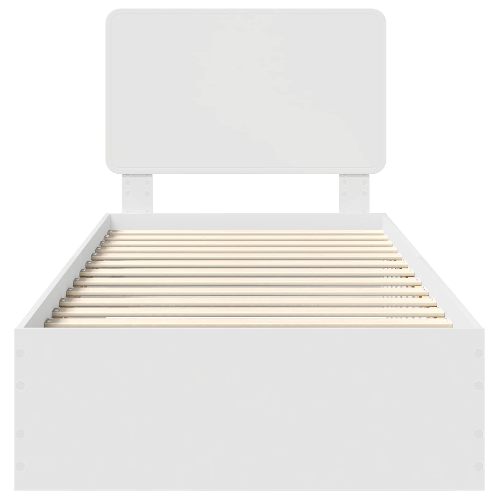 Struttura del letto Bianco 90 x 190 cm Legno multistrato | homemem39