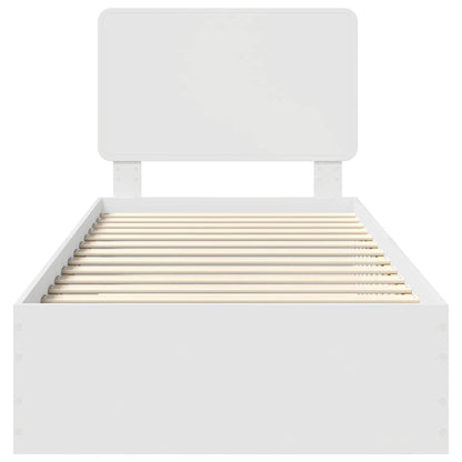 Struttura del letto Bianco 90 x 190 cm Legno multistrato | homemem39