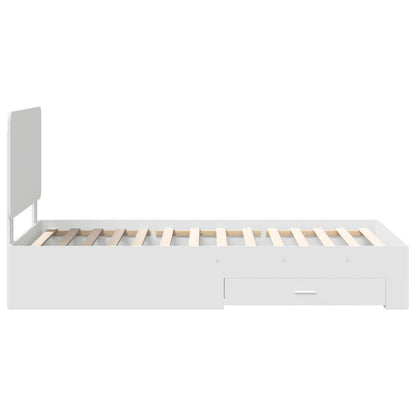 Struttura del letto Bianco 90 x 190 cm Legno multistrato | homemem39