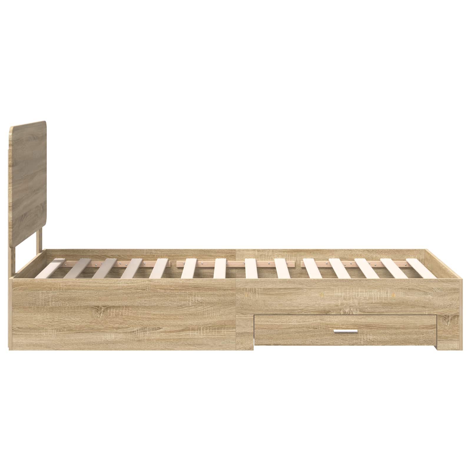 Struttura del letto Rovere Sonoma 90 x 190 cm Legno multistrato | homemem39