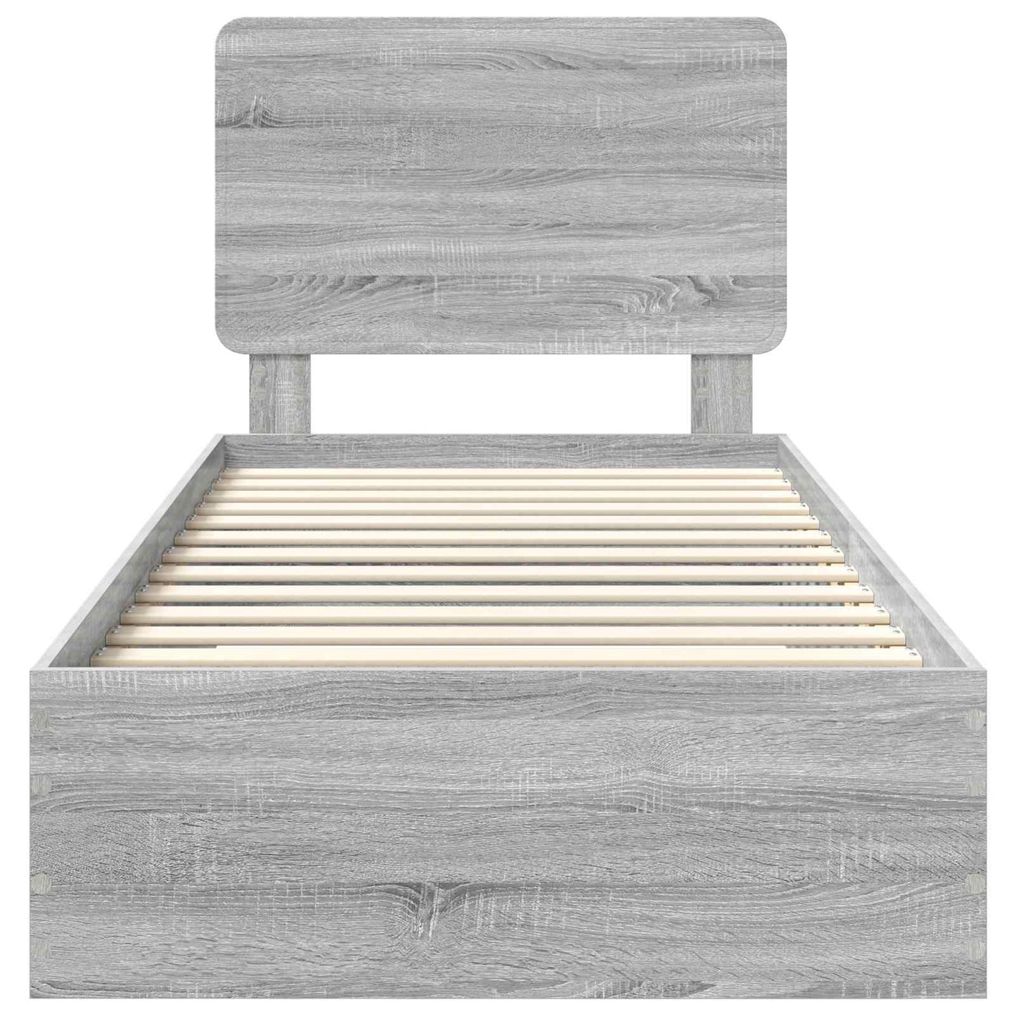 Struttura del letto Grigio Sonoma 90 x 190 cm Legno multistrato | homemem39