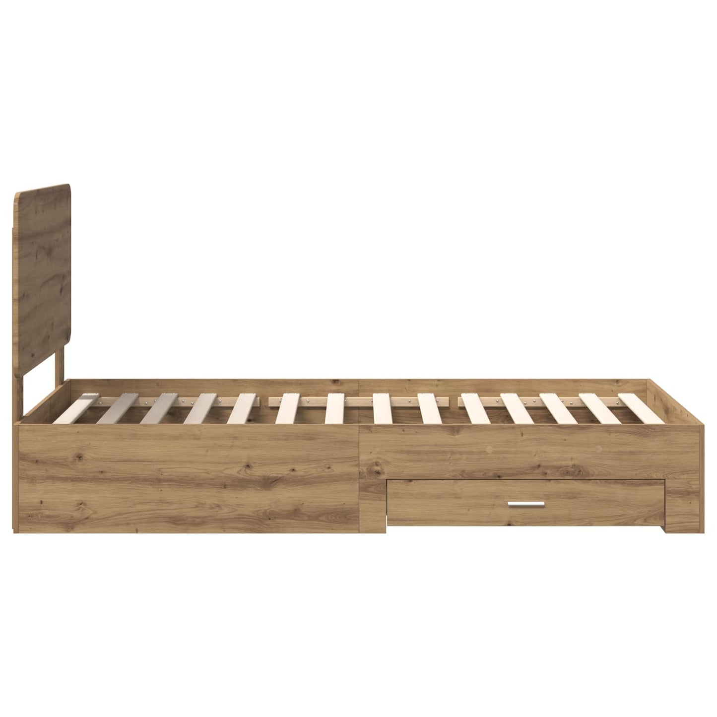 Struttura del letto con cassetto Rovere artigianale 90 x 190 cm | homemem39