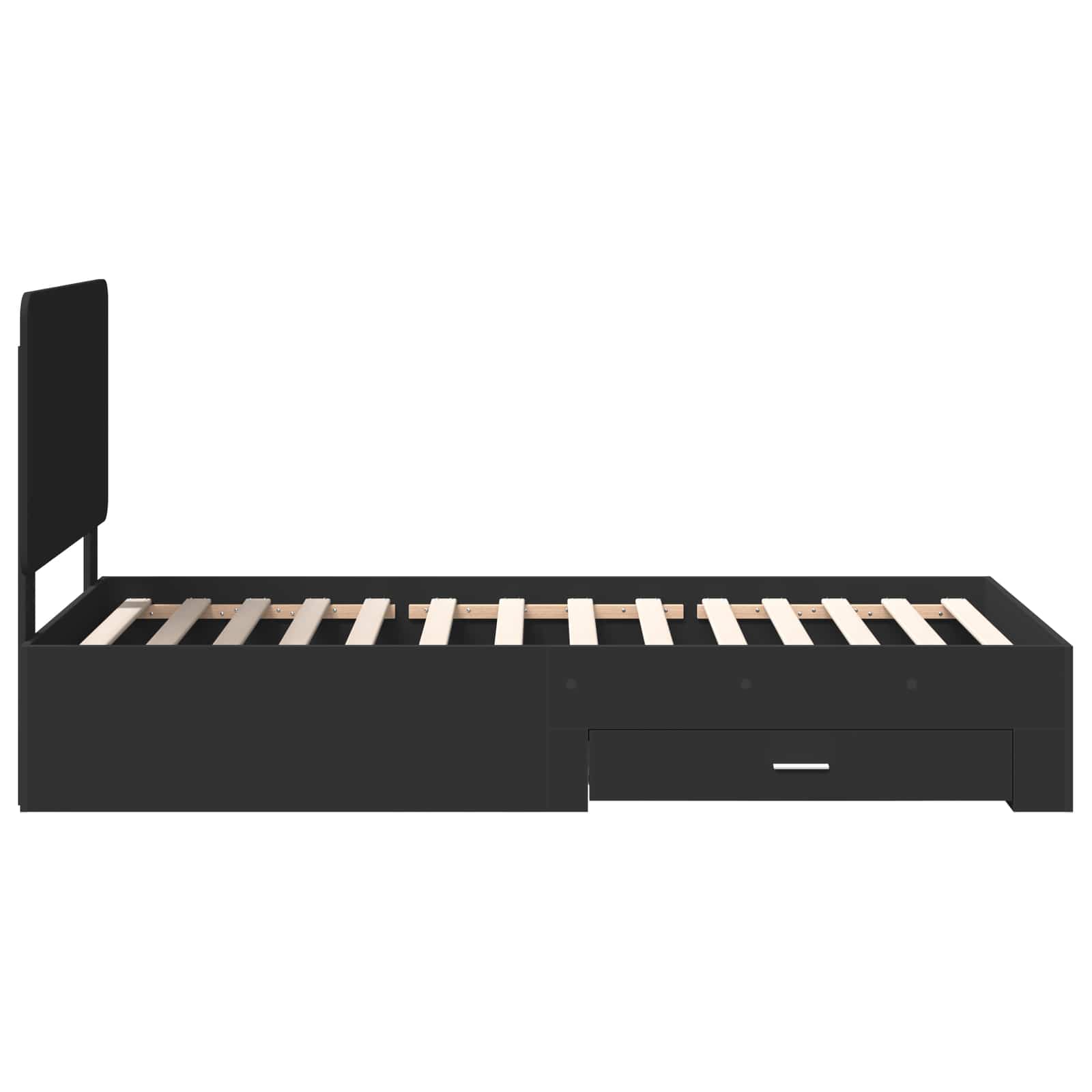 Struttura del letto Nero 75 x 190 cm Legno multistrato | homemem39