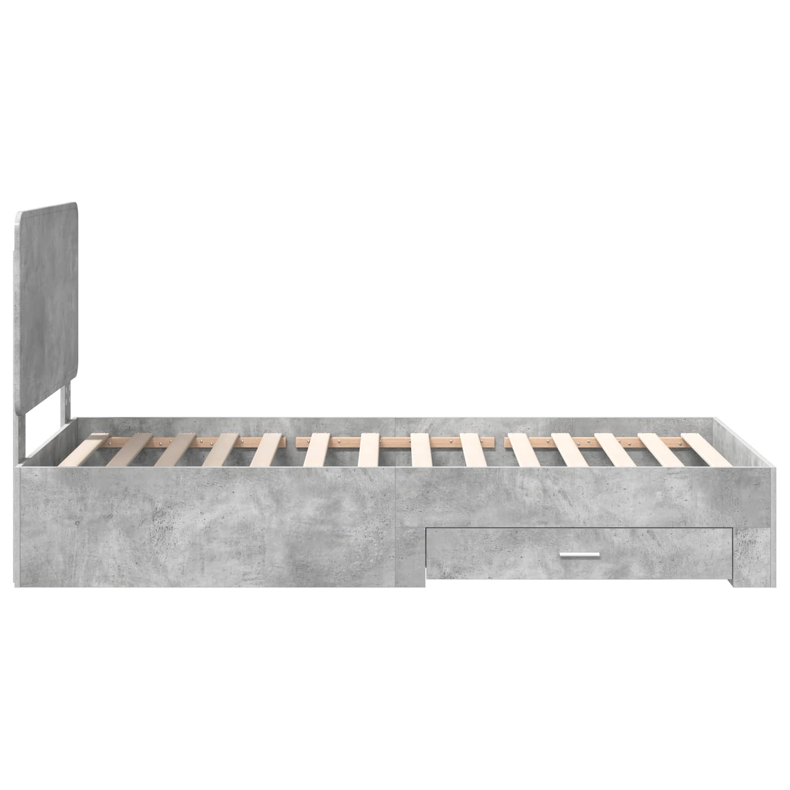 Struttura del letto con testiera Grigio cemento 70 x 190 cm | homemem39