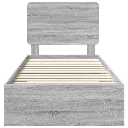 Struttura del letto Grigio Sonoma 75 x 190 cm Legno multistrato | homemem39
