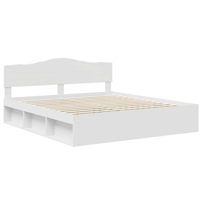 Struttura del letto Bianco 200 x 200 cm Pino massello | homemem39