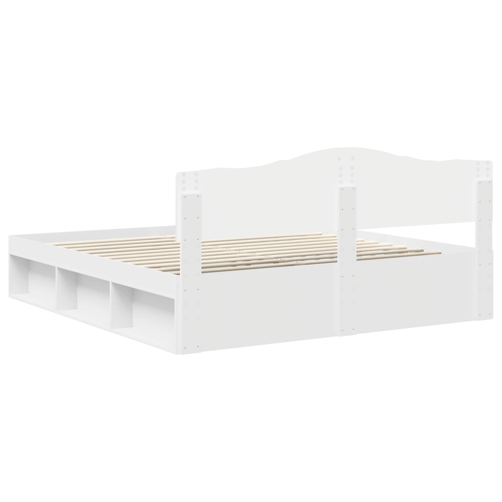 Struttura del letto Bianco 200 x 200 cm Pino massello | homemem39
