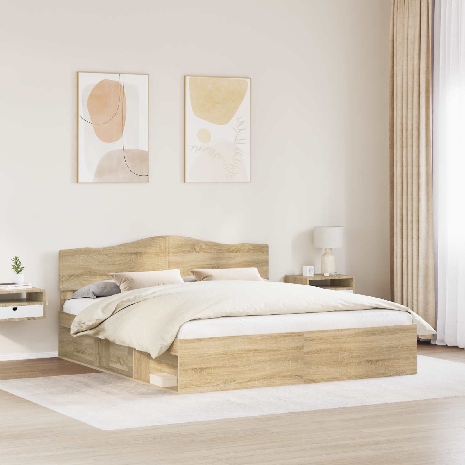 Struttura del letto Sonoma 200 x 200 cm Pino massello | homemem39