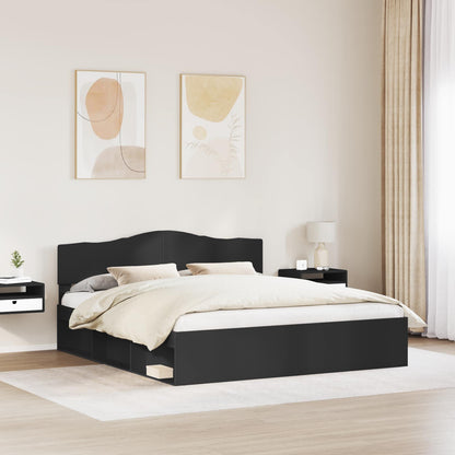 Struttura del letto Nero 180 x 200 cm Pino massello | homemem39