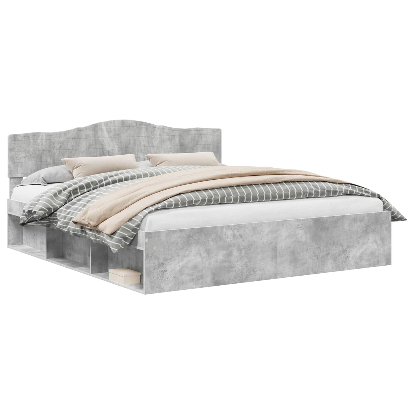 Struttura del letto Calcestruzzo 180 x 200 cm Pino massello | homemem39