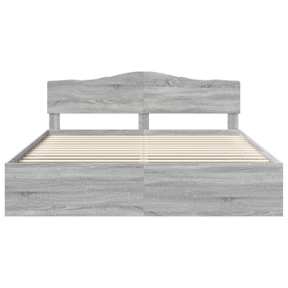 Struttura del letto Grigio Sonoma 180 x 200 cm Pino massello | homemem39