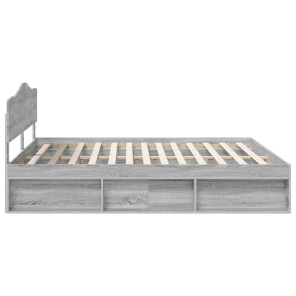 Struttura del letto Grigio Sonoma 180 x 200 cm Pino massello | homemem39