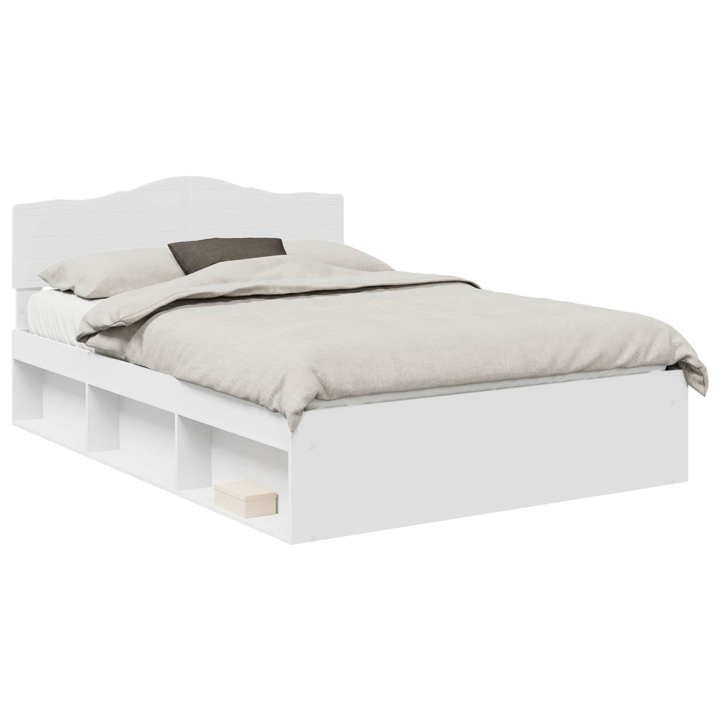Struttura del letto Bianco 160 x 200 cm Pino massello | homemem39